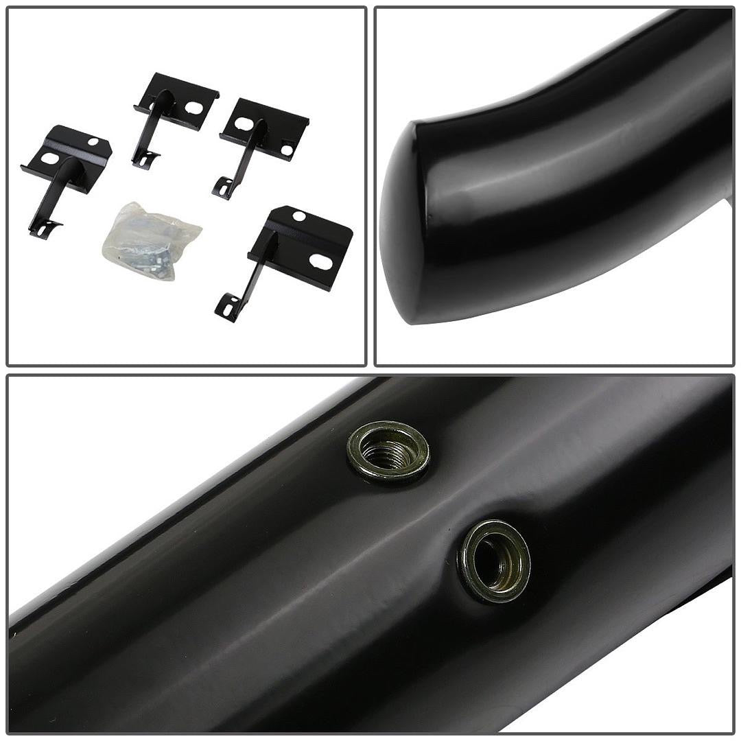 09-17 CHEVY TRAVERSE 3 INCHES POWDER COATED SIDE STEP NERF BAR RUNNING BOARDS 07-10 OUTLOOK/08-17 ENCLAVE, BLACK