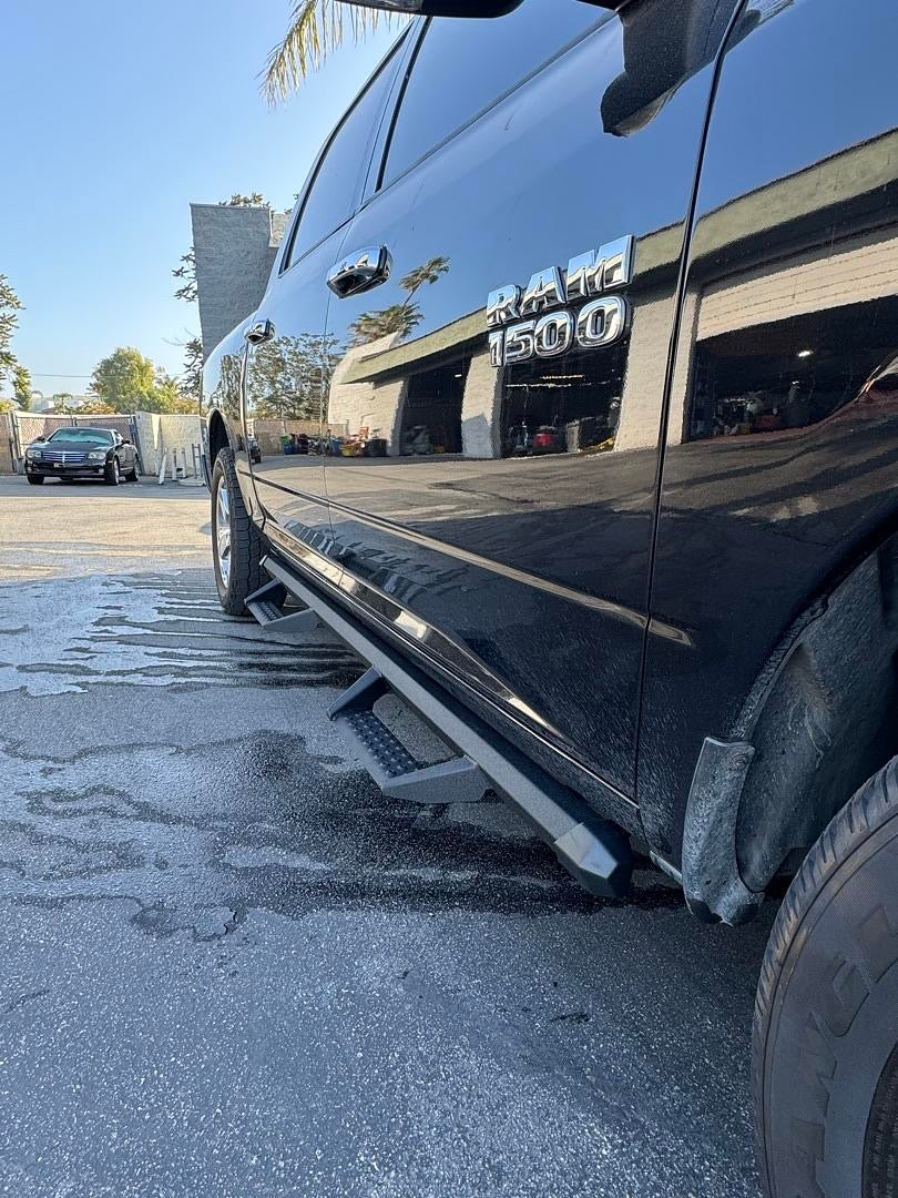 09-18 DODGE RAM CREW CAB BLACK OFF ROAD POWDER COAT RUNNING BOARDS ESTRIBOS