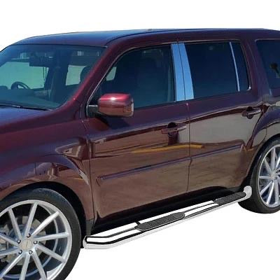 09-15 HONDA PILOT CHROME 3” TUBES RUNNING BOARDS
