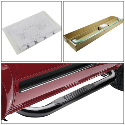 09-18 DODGE RAM 1500 BLACK 3” TUBE RUNNING BOARDS SINGLE CAB