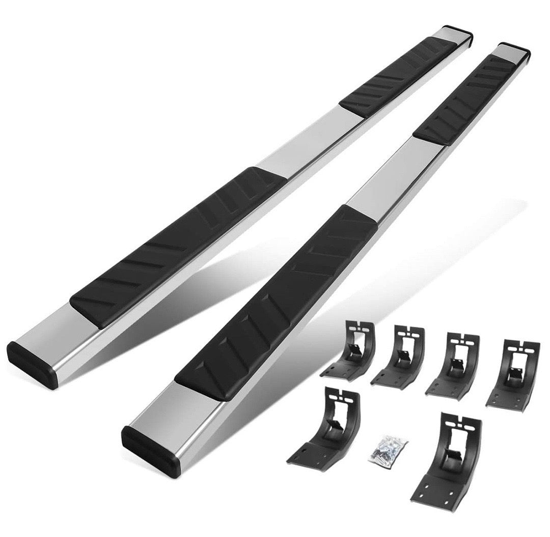 09-18 DODGE RAM 1500 STAINLESS STEEL BLACK 5 INCHES RUNNING BOARD UNIVERSAL