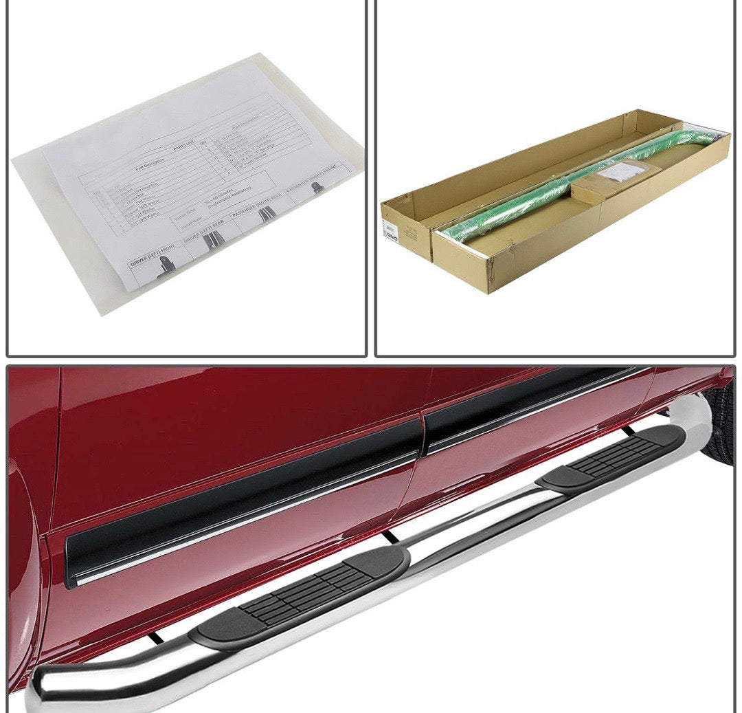 19-ON  DODGE RAM 1500 QUAD CAB 3INCH CHROME RUNNING BOARDS