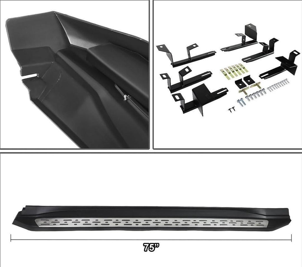 14-19 TOYOTA HIGHLANDER 14-16 BLACK / SILVER RUNNING BOARDS