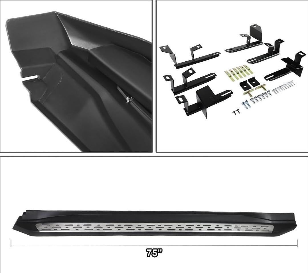 14-19 TOYOTA HIGHLANDER 14-16 BLACK / SILVER RUNNING BOARDS