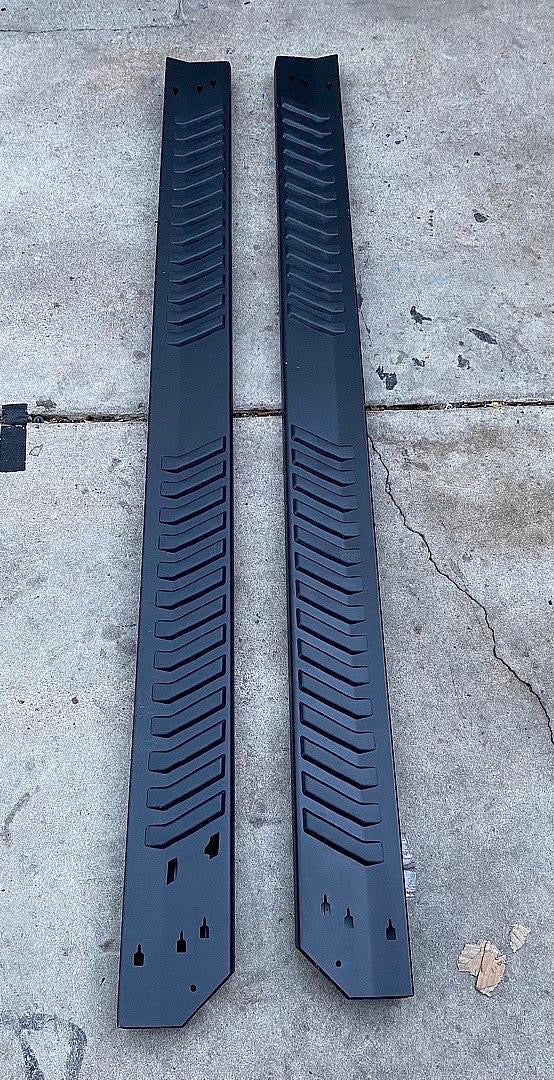 15-ON FORD F-150 17-ON F-250 F-350 SUPER DUTY CREW CAB BLACK RUNNING BOARDS