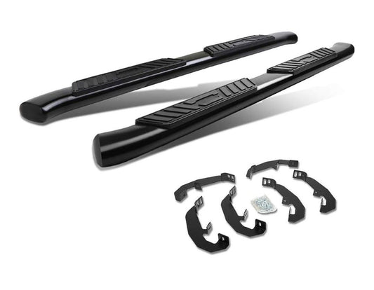 19-24 CHEVY SILVERADO 1500 / GMC SIERRA 1500 EXTENDES CAB OVAL CURVED BLACK RUNNING BOARDS