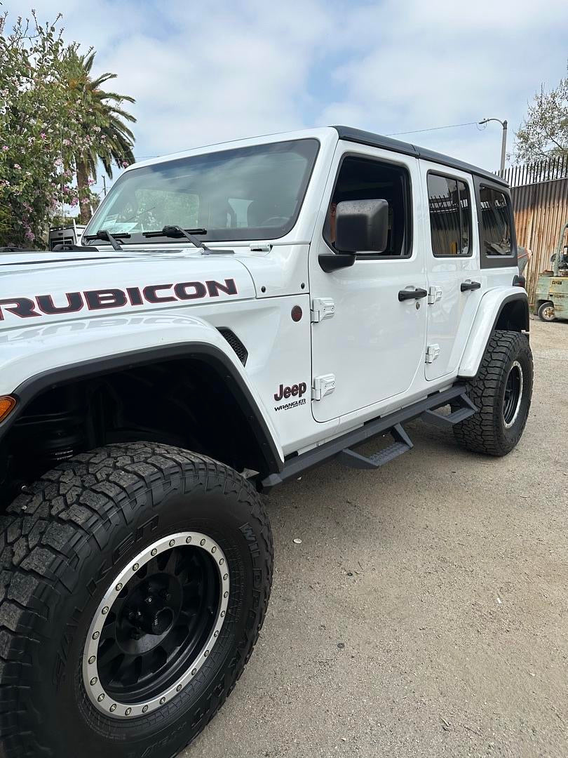 18-ON JEEP WRANGLER 4DR JL OFF ROAD STYLE STEPPER POWDER COAT RUNNING BOARDS ESTRIBOS