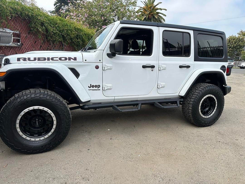 18-ON JEEP WRANGLER 4DR JL OFF ROAD STYLE STEPPER POWDER COAT RUNNING BOARDS ESTRIBOS