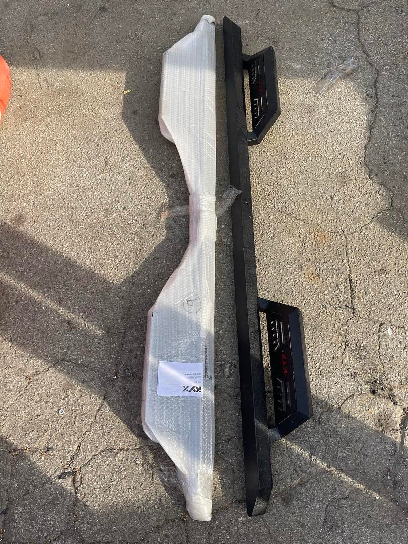 #18 09-14 FORD F-150 SUPER CREW CAB OFF ROAD BLACK RUNNING BOARDS