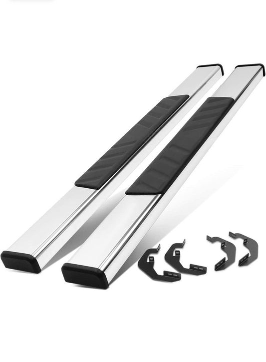 07-18 CHEVY SILVERADO REGULAR CAB CHROME / BLACK 5INCH RUNNING BOARDS