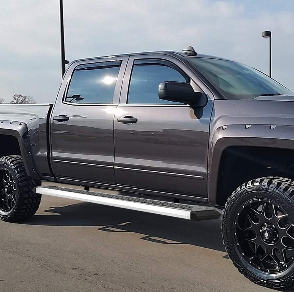 07-18 CHEVY SILVERADO / GMC SIERRA 8” CHROME CREW CAB RUNNING BOARDS FOR 2007 TO 2018