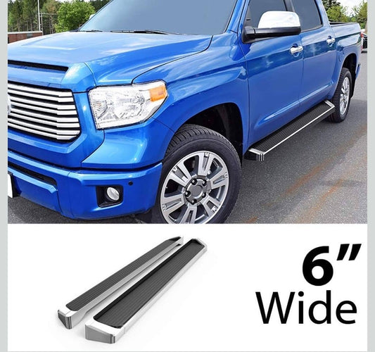 07-21 TOYOTA TUNDRA CREWMAX CHROME 6” W LIP RUNNING BOARDS