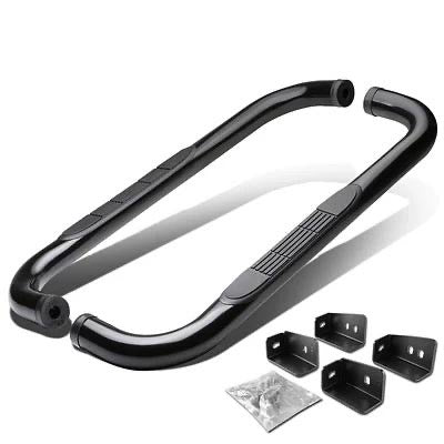 00-18 CHEVY SILVERADO / GMC SIERRA SINGLE CAB BLACK 3” TUBES RUNNING BOARDS