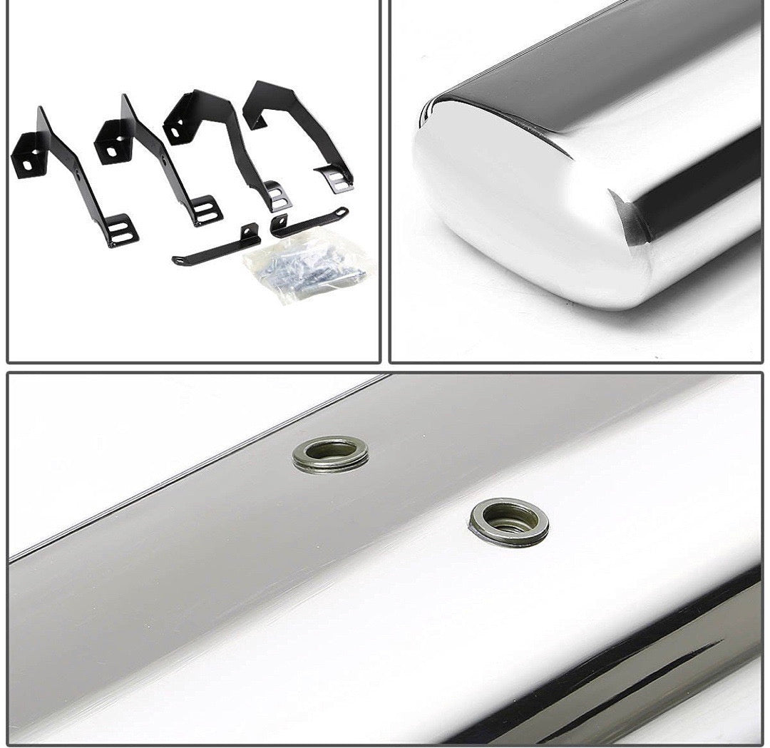 02-08 DODGE RAM CHROME 4 INCH REGUALR CAB SIDE STEP NERF BAR RUNNING BOARD