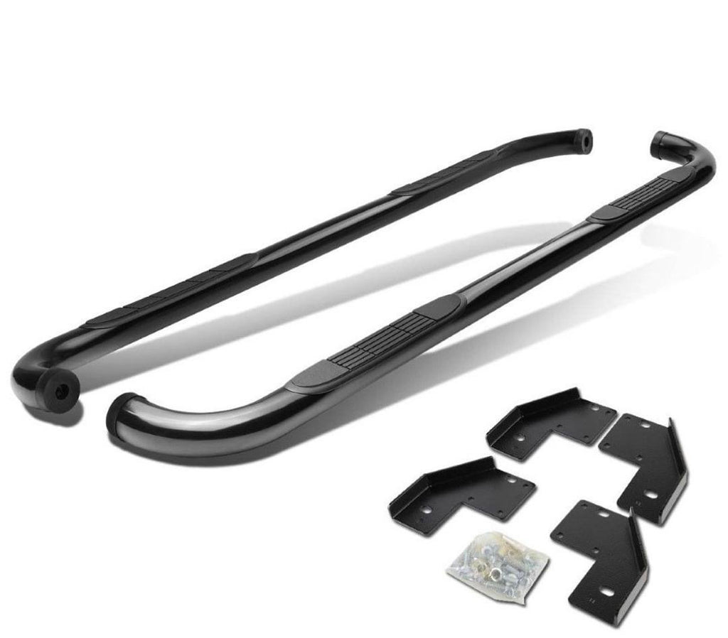 99-16 FORD F-250 / F-550 CREW CAB SIDE STEP NERF BAR RUNNING BOARD TUBES TUBOS BLACK