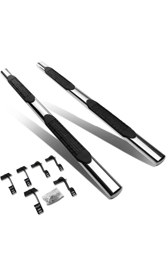 2015 TO 2020 FORD F150 F250 F350 SUPER CREW CAB STAINLESS STEEL 4 INCH OVAL SIDE STEP NERF BAR RUNNING BOARD