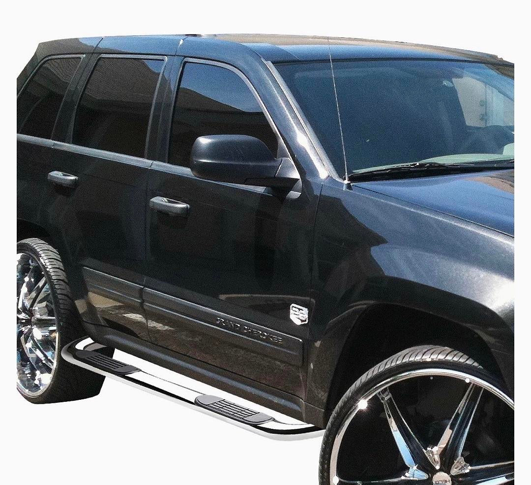 05-10 JEEP GRAND CHEROKEE 06-10 JEEP COMMANDER STAINLESS STEEL 3’ SIDE STEP NERF BAR RUNNING BOARD