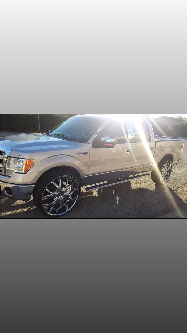 09-14 CHROME / BLACK 4” WIDE IBOARD RUNNING BOARD CREW CAB