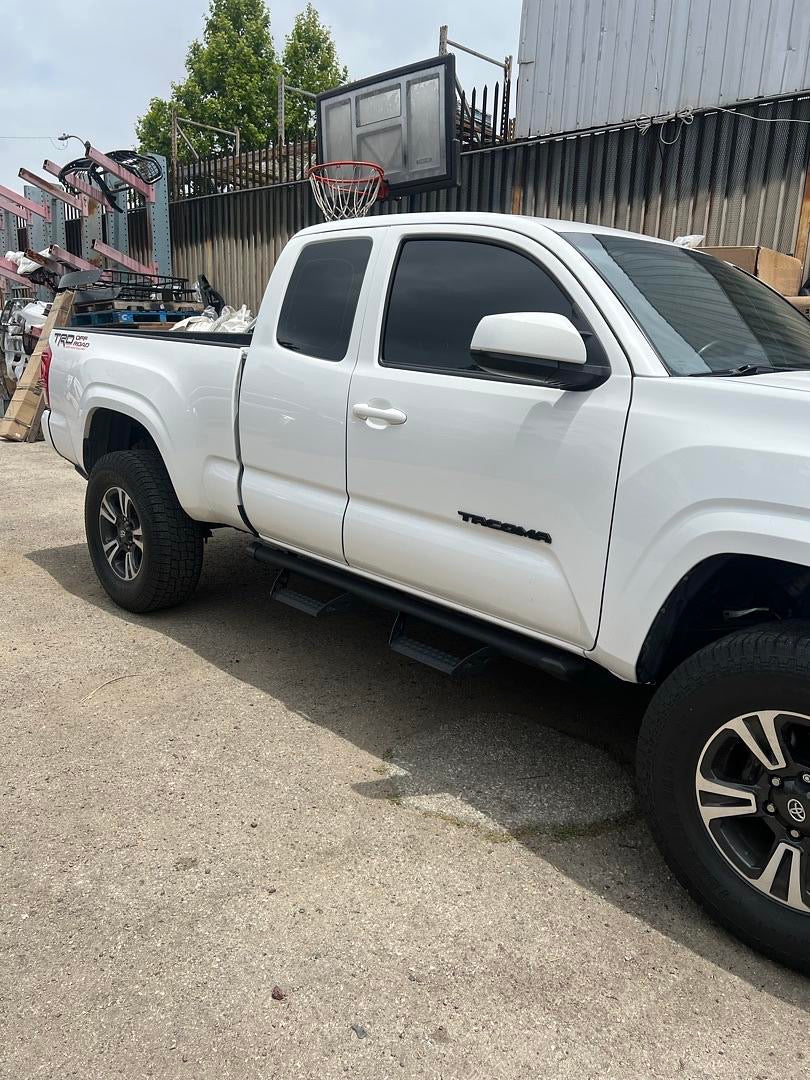 05-23 TOYOTA TACOMA EXT CAB PREDATOR BLACK PODWER COAT OFF ROAD STEPPER RUNNING BOARD ESTRIBO ESCALON
