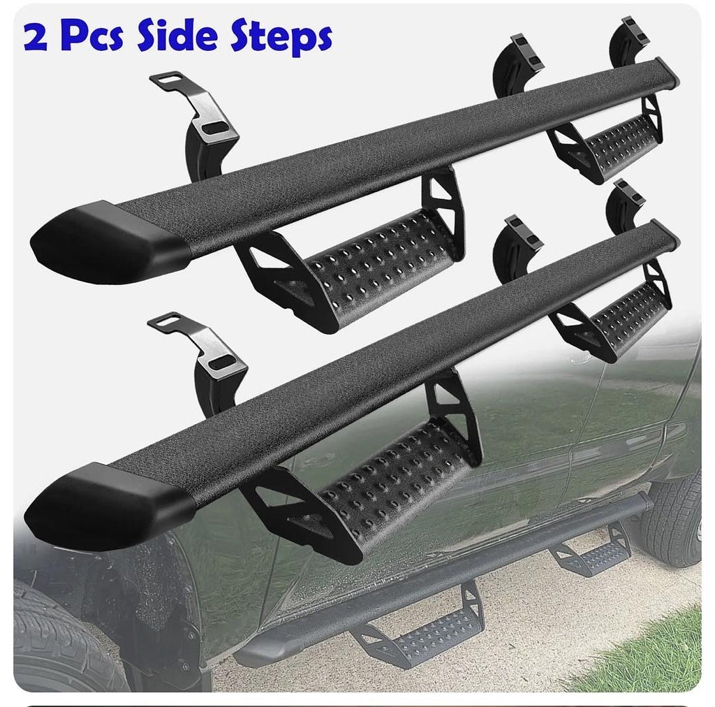 05-23 TOYOTA TACOMA EXT CAB PREDATOR BLACK PODWER COAT OFF ROAD STEPPER RUNNING BOARD ESTRIBO ESCALON