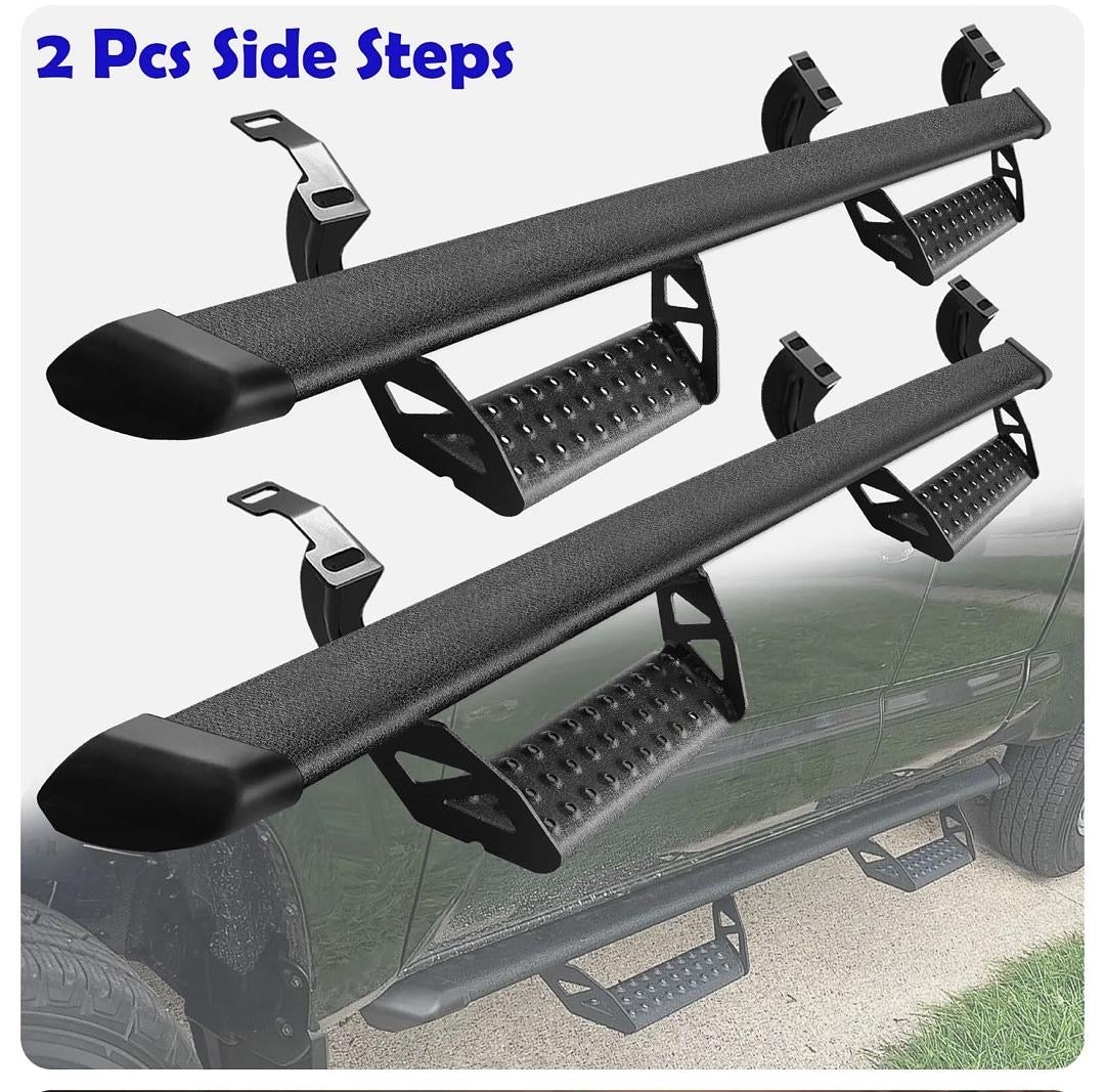 05-23 TOYOTA TACOMA EXT CAB PREDATOR BLACK PODWER COAT OFF ROAD STEPPER RUNNING BOARD ESTRIBO ESCALON