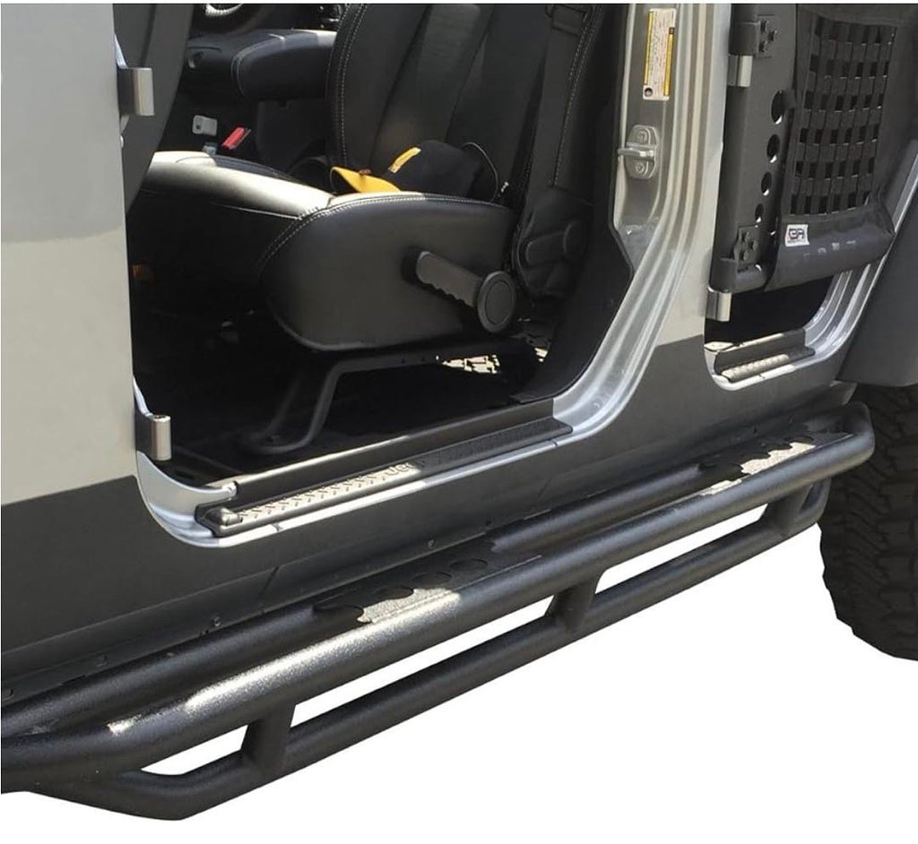 4X4-T132 07-17 JEEP WRANGLER JK ROCK CRAWLER SIDE STEP HEAVY DUTY OFFROAD