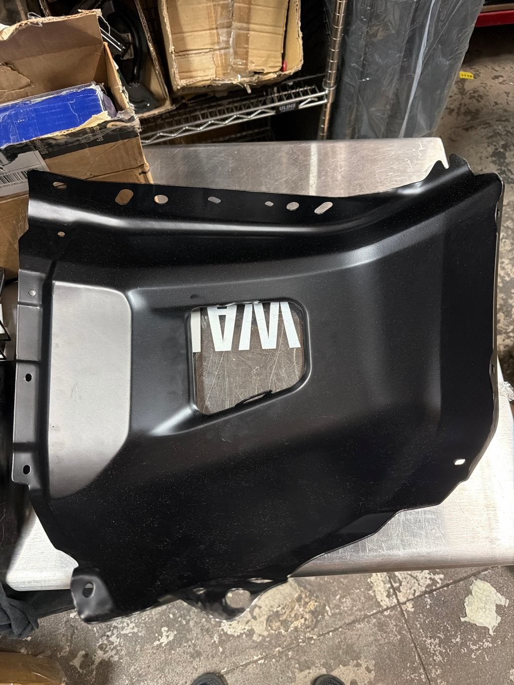 Actual left Tundra bumper end cap, rear view