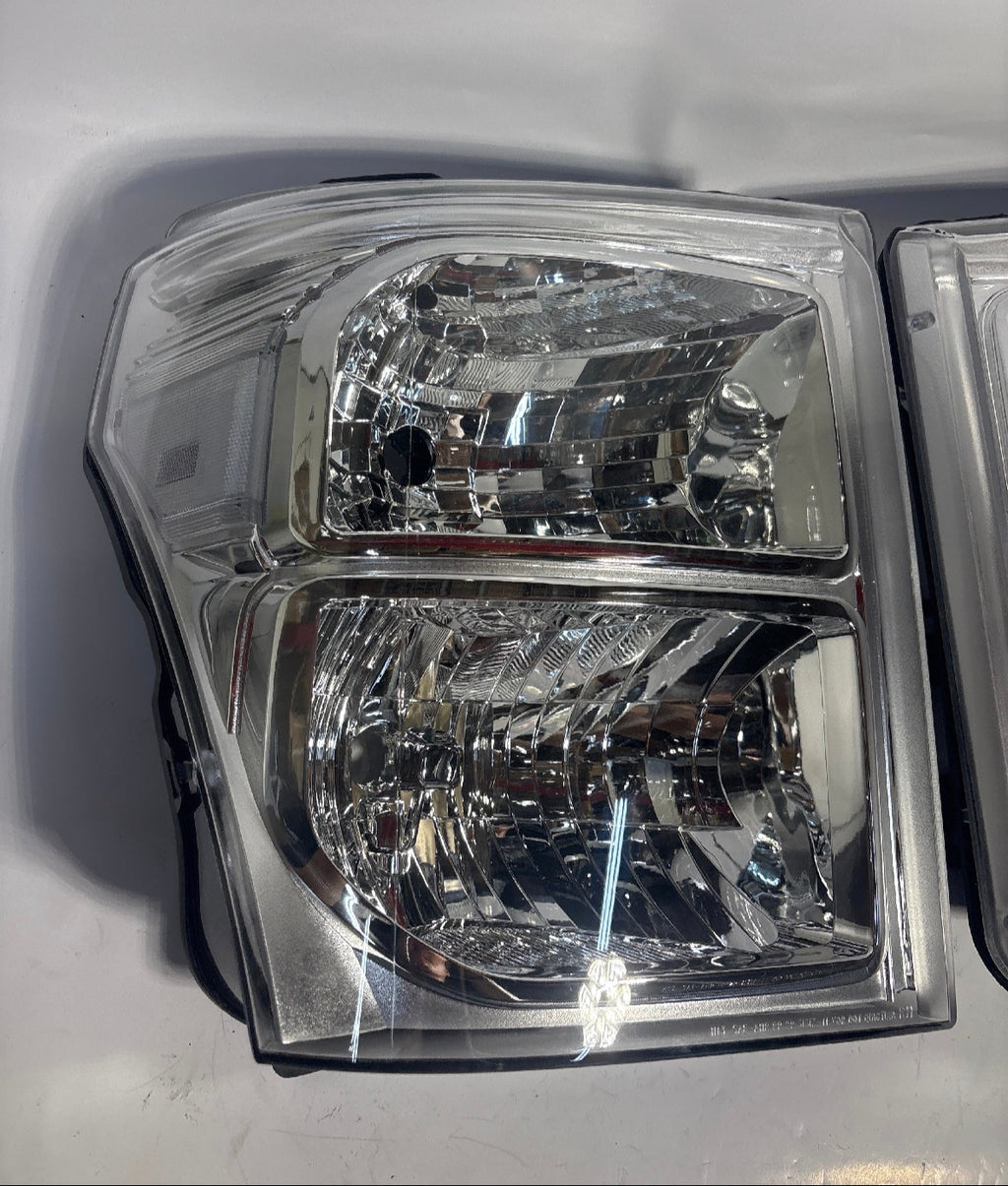 Actual refurbished headlight, front detail