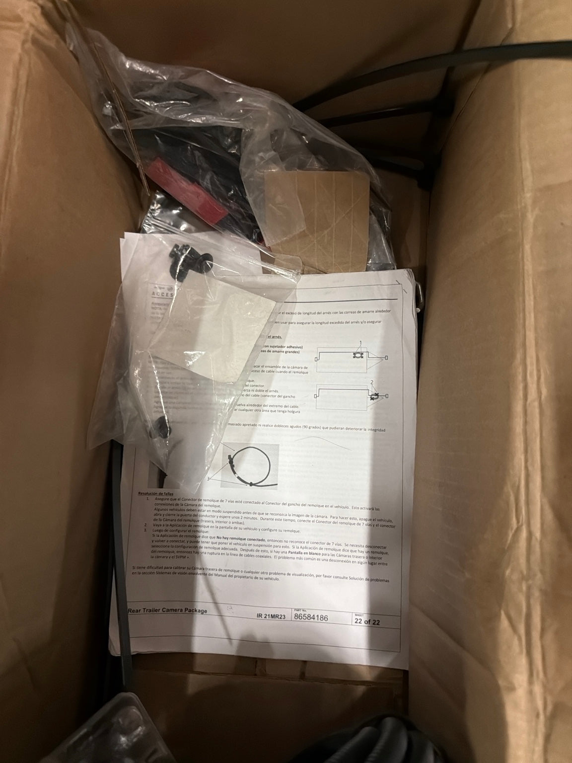 Actual kit paperwork and included accessories