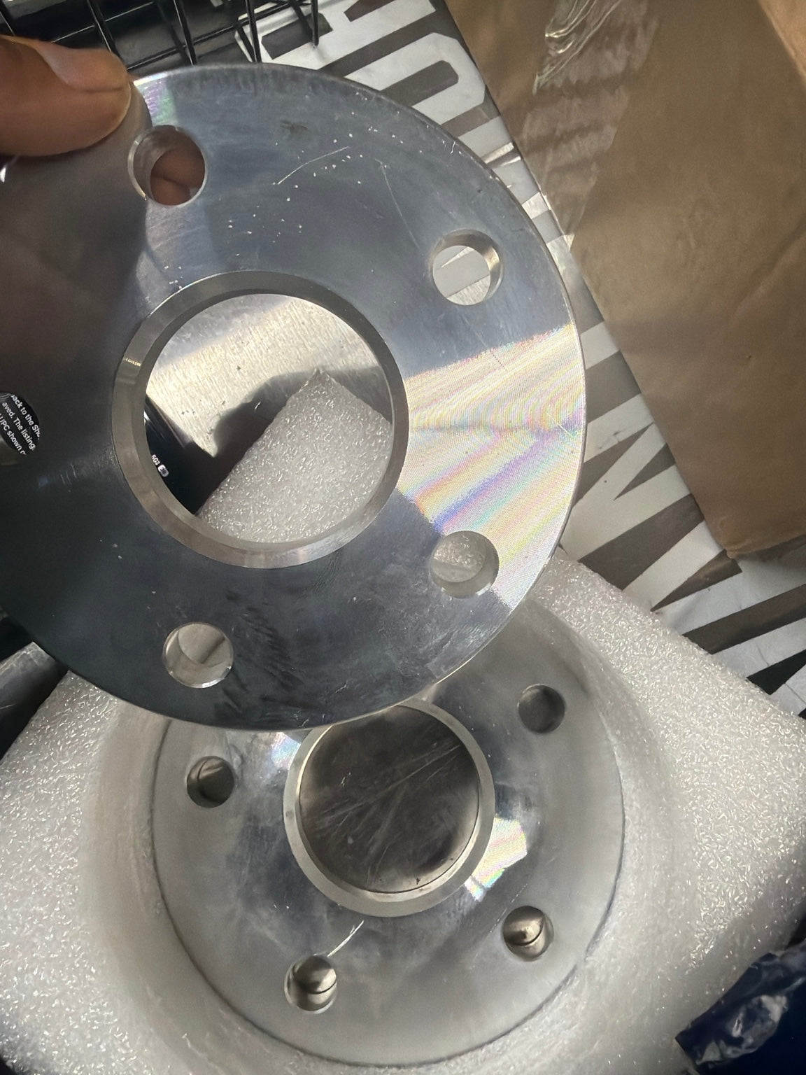 Actual pair showing surface marks