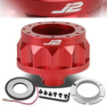 Honda Civic / Del Sol / Acura Integra Red Steering Wheel Hub Adapter — view 1