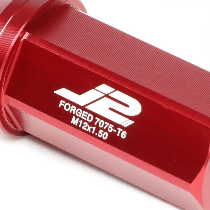 LN-T7-005-15-RD red 7075-T6 lug nut set - detail