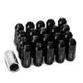 LN-ZTL-9020-125-BK black M12x1.25 closed-end lug nuts - 20-piece set with adapter