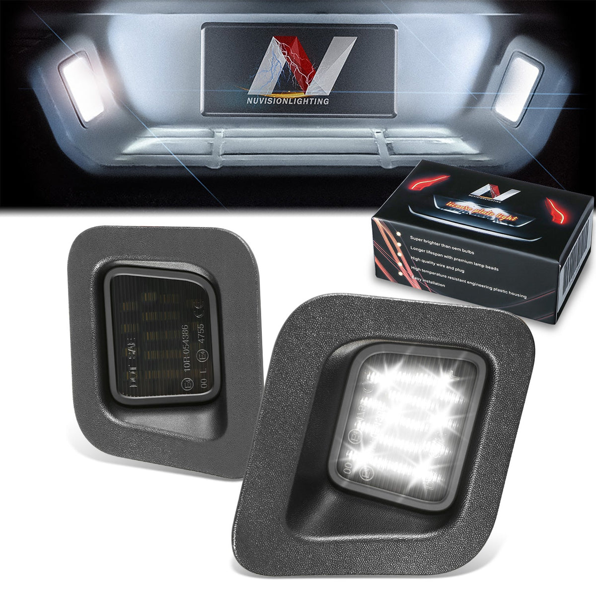 Dodge / Ram White LED License Plate Lights - Pair — view 1