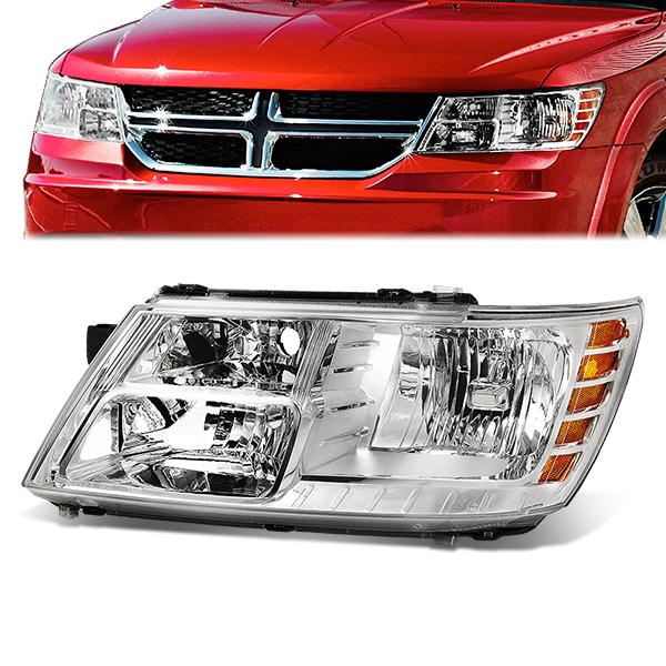 Dodge Journey driver-side chrome headlight — supplier catalog photo 1