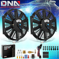 DNA Motoring RAF-10X2+SW-KIT dual 10-inch radiator cooling fans and thermostat relay wiring kit
