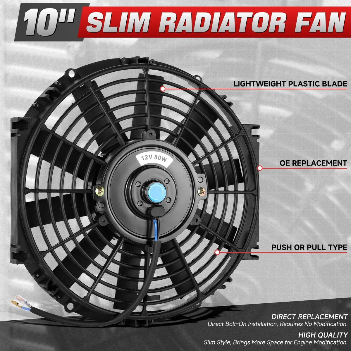 DNA Motoring dual 10-inch radiator fan kit detailed manufacturer product photo