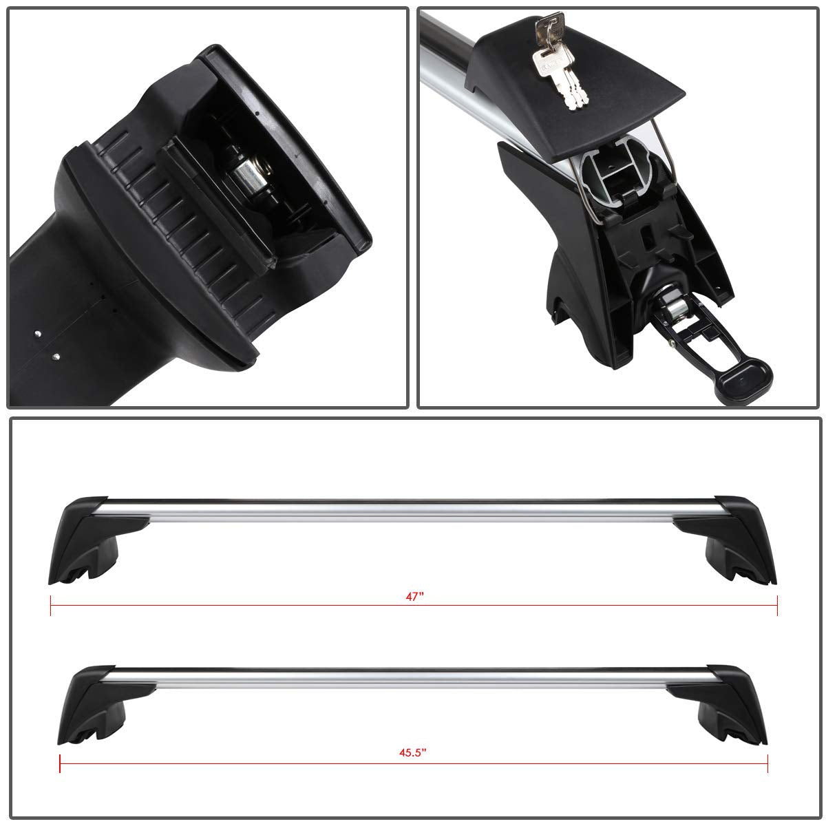 ROOFR-W-011 pair roof rack cross bars for BMW X1 2009–2015