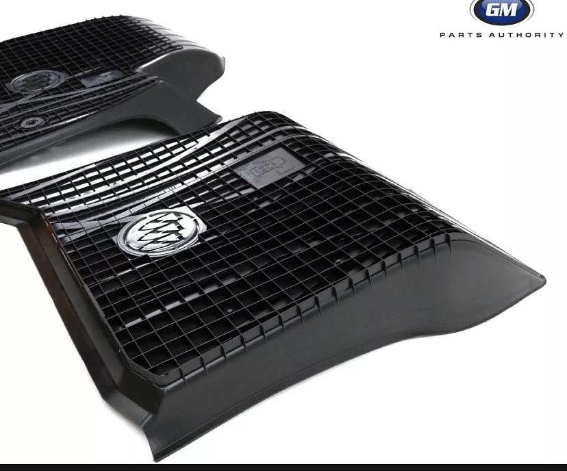 Oem # 18-20 buick enclave 5 piece rubber all weather floor mats black buick emblem engraved