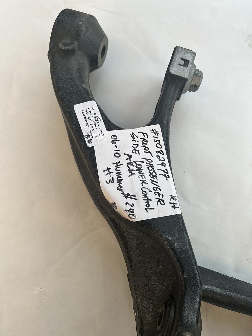 15082977 | ✅ OB # 06-10 hummer H3 front passenger side lower control arm OEM