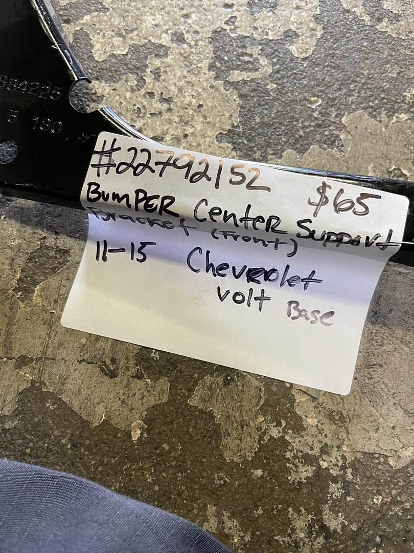 # 11-15 chevrolet volt base (regular model) front bumper center support bracket GM OEM Part Black
