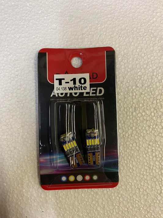 194 T-10 WHITE PAIR OF LED BULBS DAYLEAD