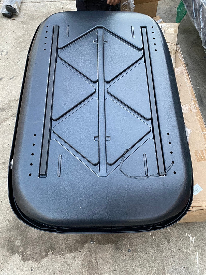 BLACK CAR ROOF TOP MOUNT TRAVEL STORAGE BOX LUGGAGE CARRIER W/LOCK