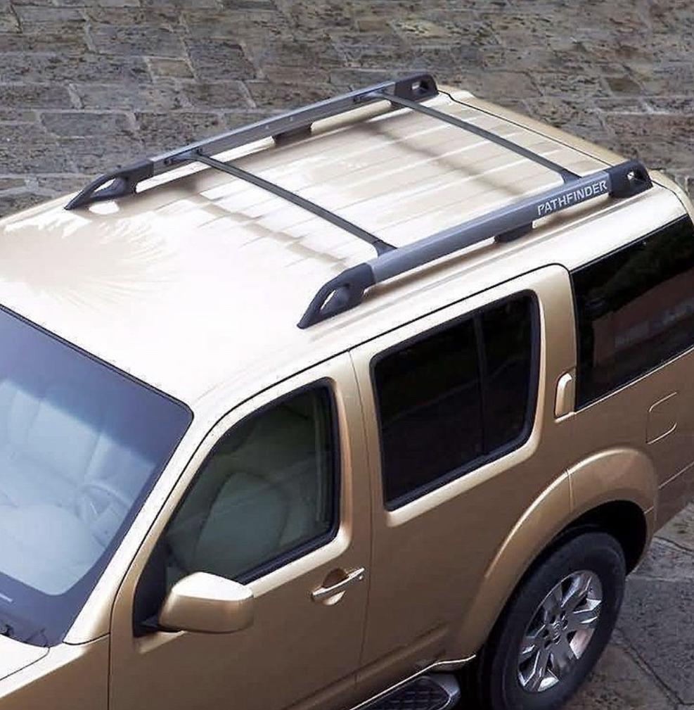 05-12 NISSAN PATHFINDER BLACK ALUMINUM OE STYLE ROOF RACK TOP CROSSBARS