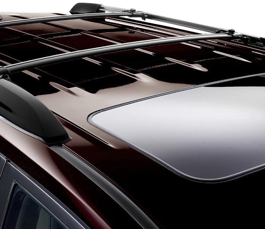 01-07 TOYOTA HIGHLANDER BLACK ALUMINUM TOP RAIL ROOF RACK CROSS BAR