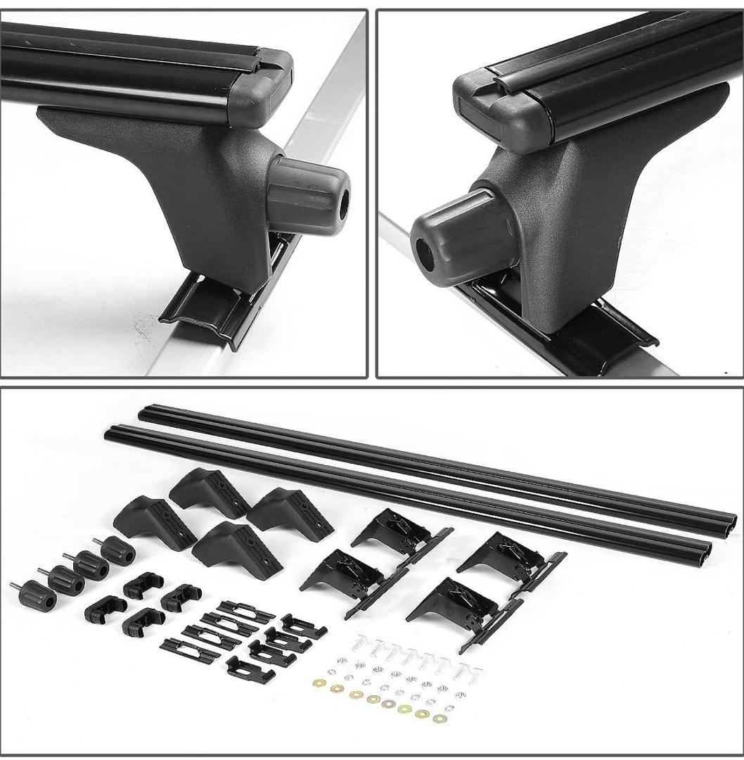 50" ALUMINUM CARGO ROOF RACKS W/ ADJUSTABLE MOUTING CLAMPS FOR CAR WITHOUT FLUSH MOUNTED ROOF RAIL