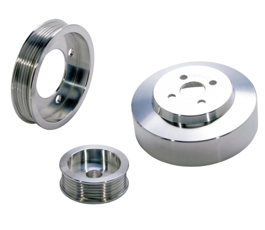 94-95 MUSTANG 5.0 UNDERDRIVE PULLEY KIT-LIGHTWEIGHT CNC BILLET ALUMINUM (3PC)