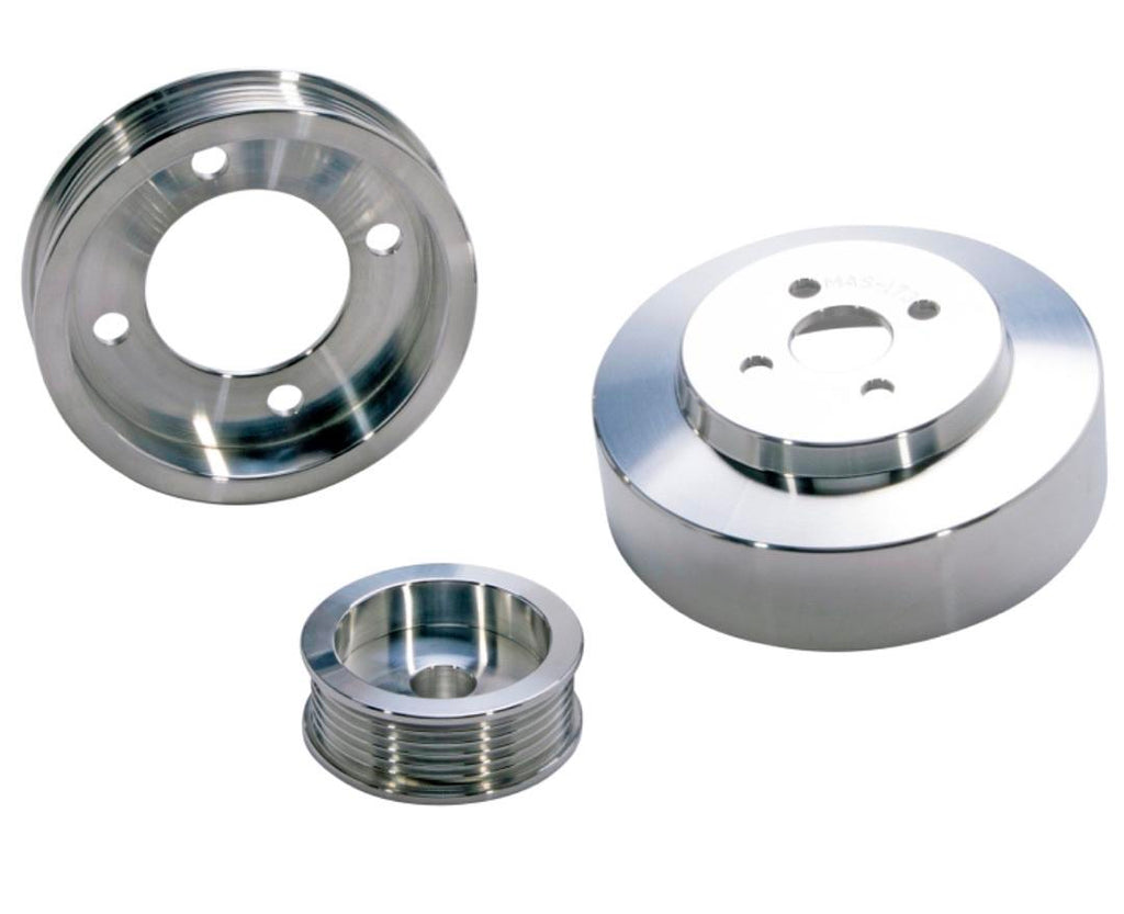 94-95 MUSTANG 5.0 UNDERDRIVE PULLEY KIT-LIGHTWEIGHT CNC BILLET ALUMINUM (3PC)