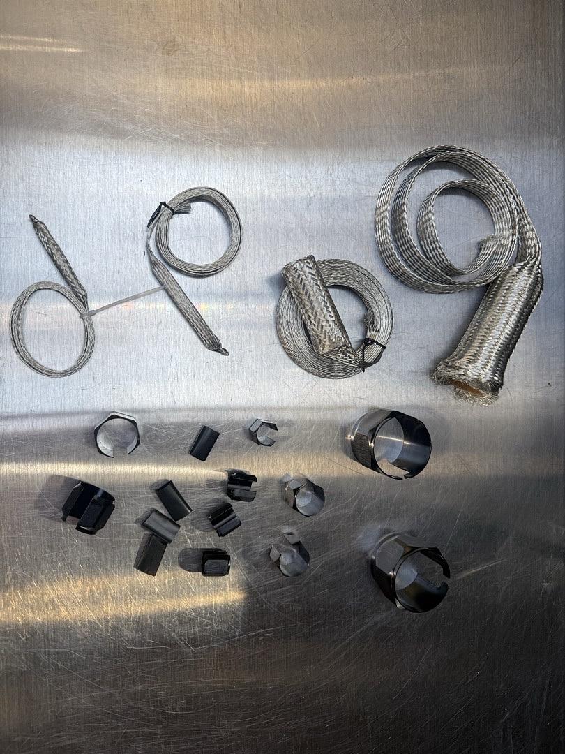 Steel Braided Hose Kit Radiator Vacuum Heater Fuel Line Braided Hose Sleeving Kit - Stainless Steel