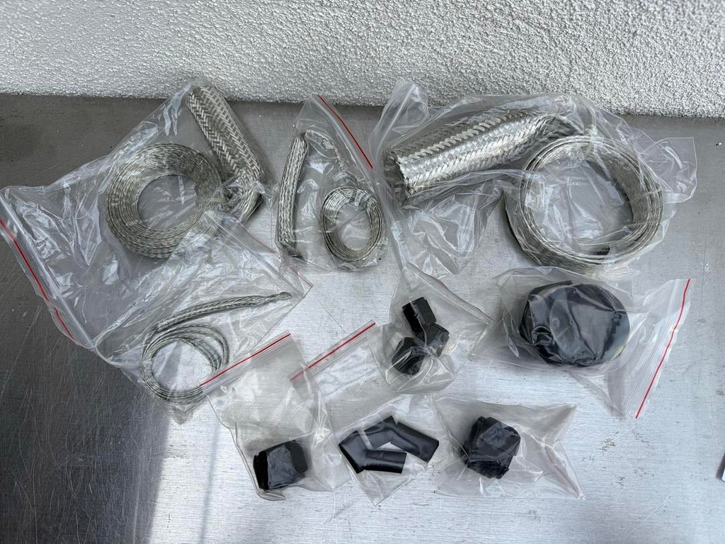 Steel Braided Hose Kit Radiator Vacuum Heater Fuel Line Braided Hose Sleeving Kit - Stainless Steel